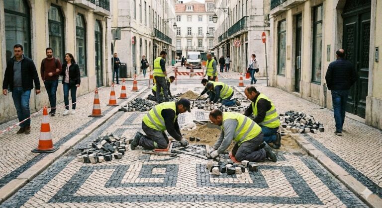 Requalificação dos passeios na Via Jorge Lino avança a bom ritmo